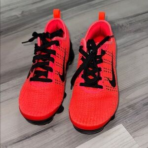 Nike Youth VaporMax Knit Sneakers Red and Black